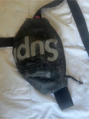 Supreme Reflective Silver Fanny Pack with Black Strap